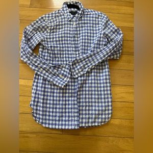 J Crew - “BOY” gingham button up - size 00